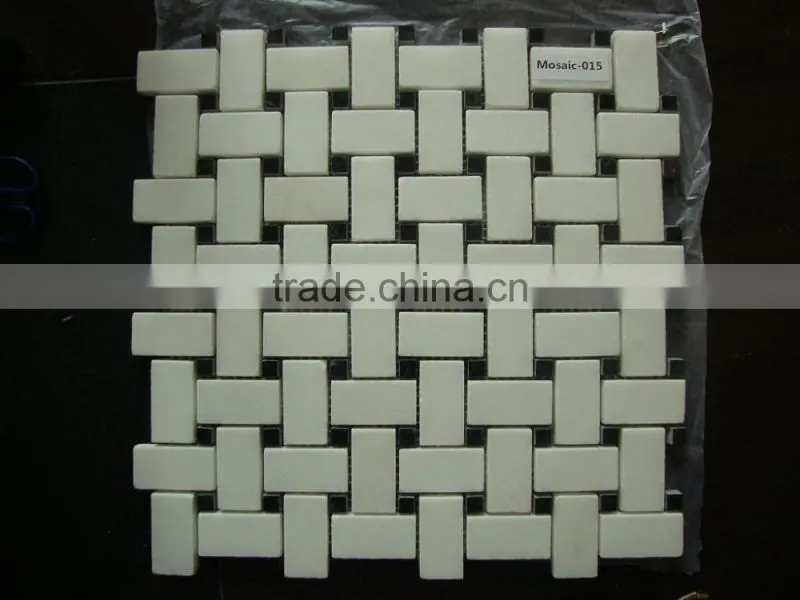 Cheap white marble mosaic 24*24 tile for sale
