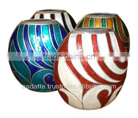 High quality low cost decorative aluminium meena vase