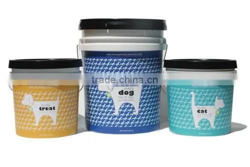 Pet Food Storage Container 15kg with Dog Bowls, Dog Cat Pet Food Container