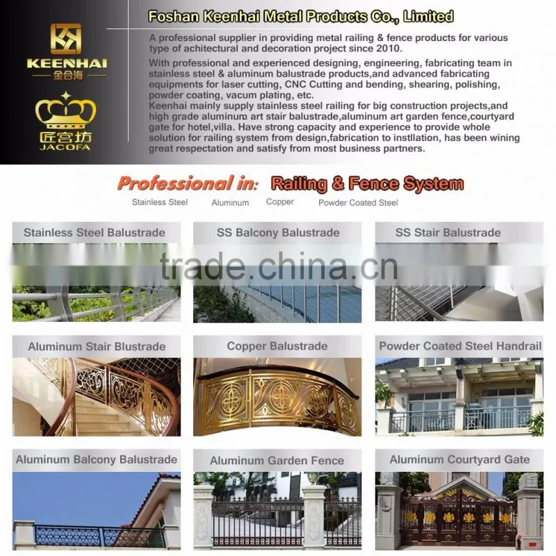Modern Design Veranda Balcony Handrail Aluminum Cheap Deck Railing