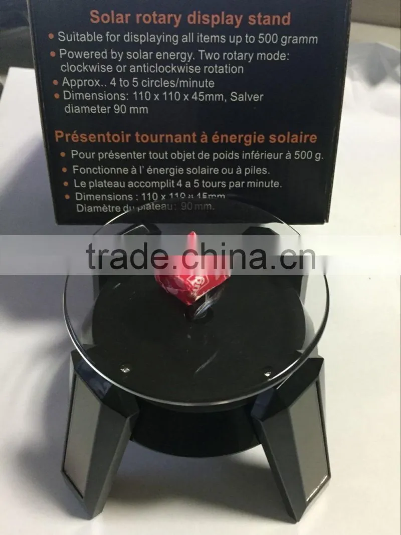 Solar Power Rotating Display Stand With 4 LED Light For Sale