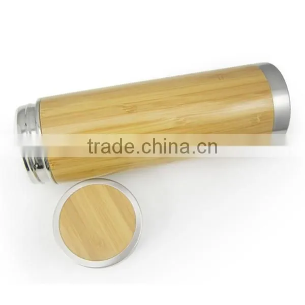 Eco-friendly inner ceramics bamboo bottle natural bamboo travel coffee cup bamboo mugs