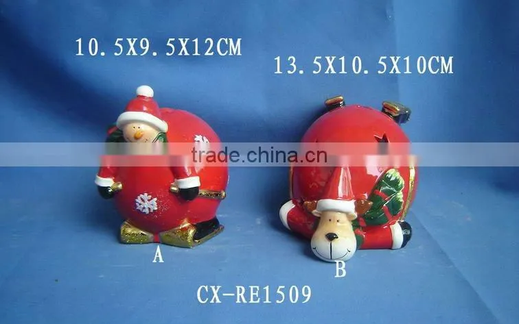 ceramic christmas set (christmas tree and snowman)-Ceramic Christmas Items