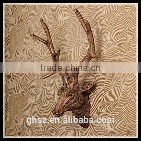 European style wall decoration resin wall-mounted deer head for sale