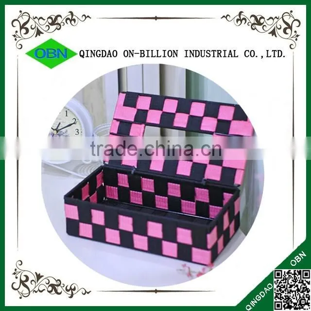 Handwoven cheap colorful tissue paper holder