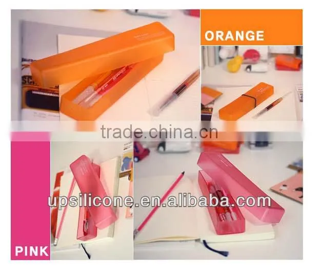 Student's silicone writing case,silicone pen box,stationery box