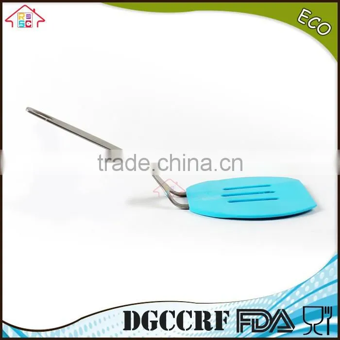 NBRSC Stainless Steel Kitchen Utensil Silicone shovel BBQ spade baking scoop pancake turner