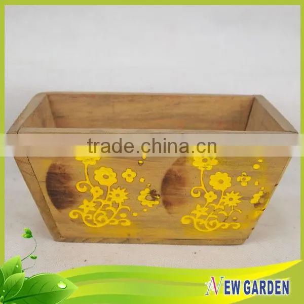 Hand Carved High Quality Promotional Decoration Antique Wooden Vases
