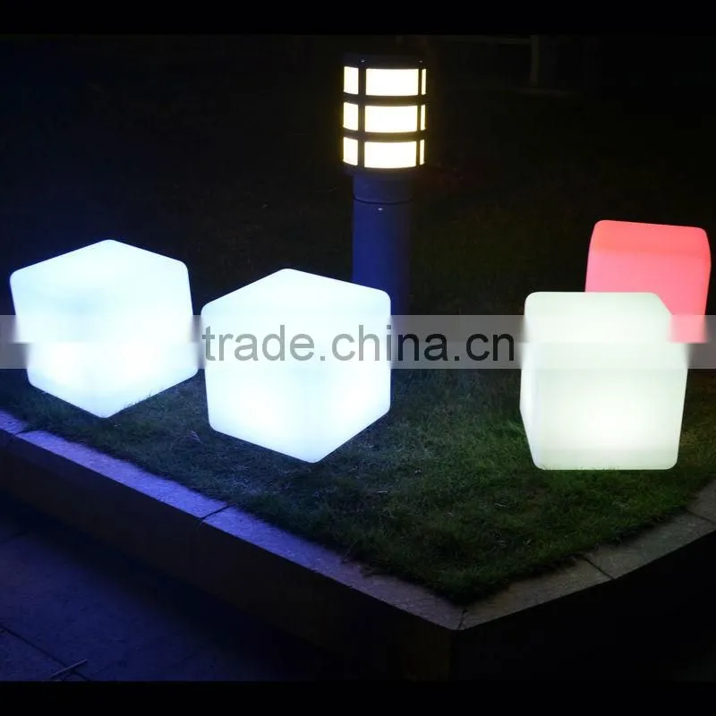 led cube chair /waterproof led light cube stool