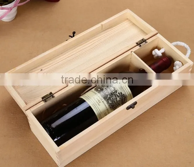 Wooden Wine Box With Handle