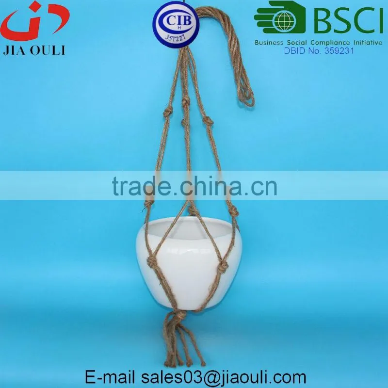 Fashion design ceramic Hanging Flower Pots, hanging planter pot