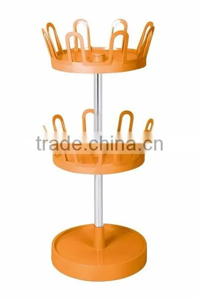 swivel ABS slippers rack, 2-tier waterproof shoe rack,round shoe rack