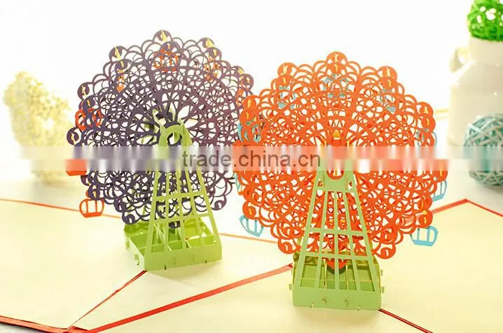 Creative 3D Ferris Wheel Cards New Design Greeting Card Holiday Greeting Card