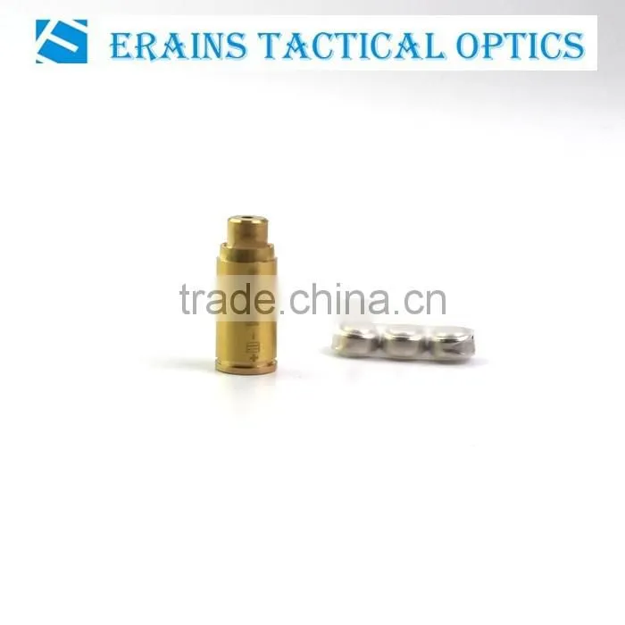 Erains TAC Optics Gold Full Brass CAL:.9 Cartridge Red Laser Pointer Bore Sighter(ES-LCBS-11)