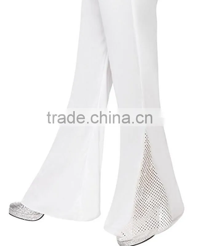 Wholesale Custom Women's halloween white top pants and belt 70's Disco Lady Costumes Adults