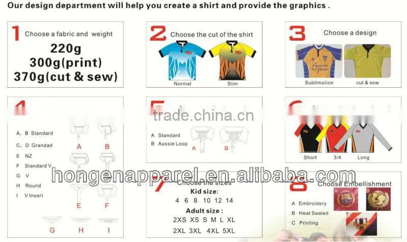 Hongen apparel short sleeves Australia rugby jerseys strong England rugby football jerseys