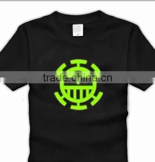 Music party Sound activated flashing lighting LED DJ T shirt