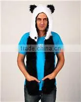 Long eared plush animal head russian style fur winter hat
