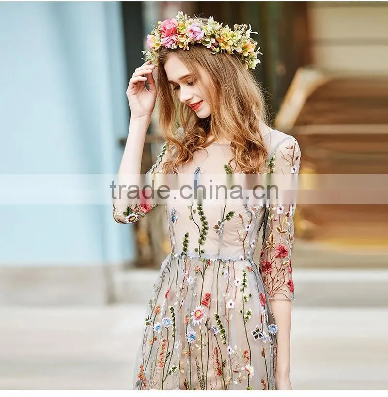 gypsy pop line evening dresses lace dress fabric