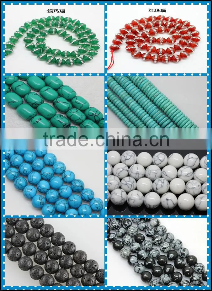 Turquoise barrel beads semi-finished strand diy turquoise Loose barrel bead for Jewelry Accessory