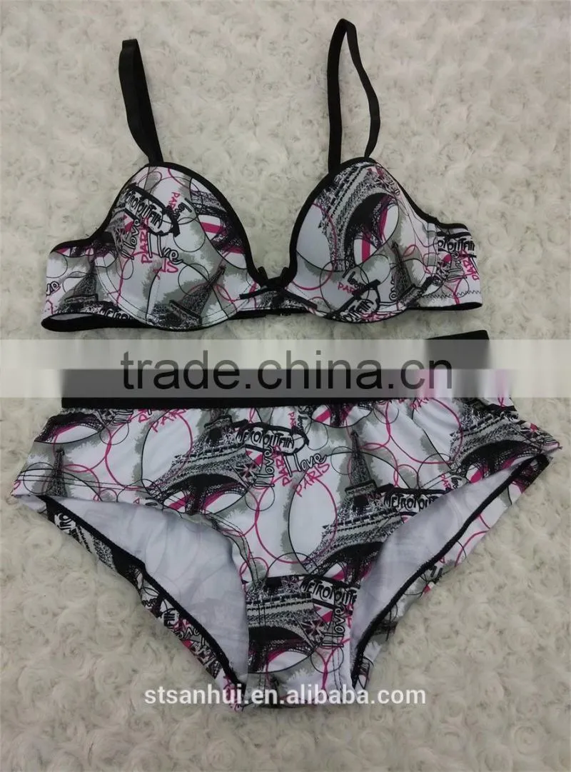 pure color elegant glamorous bra & panty sets