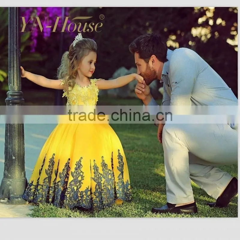 2016 New design princess dresses for girls of 10 year old
