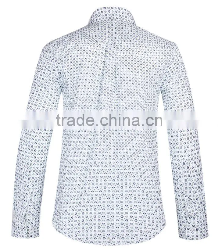 mens long sleeve slim fit shirt contrast collar and cuff