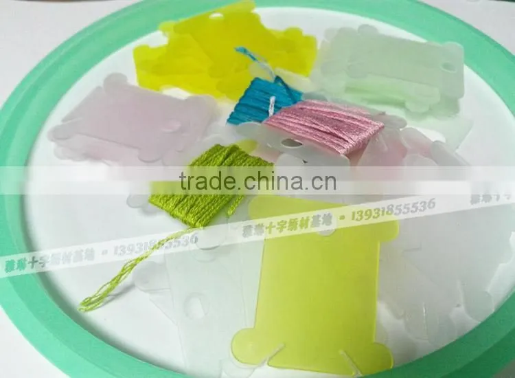 Embroidery tools plastic floss bobbins threading board for sewing