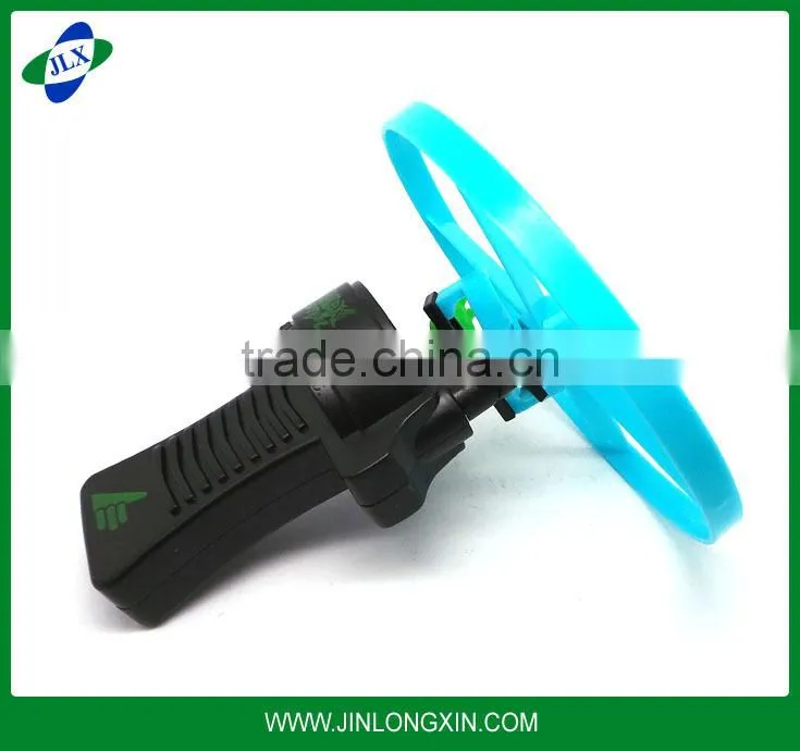 plastic promotional lowre price pull line back flying disk toy