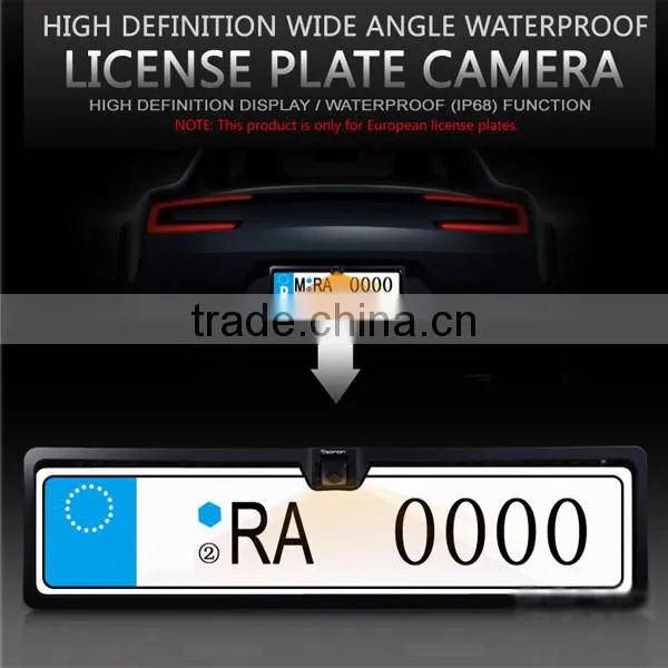 European License Plate Frame Car Wireless Backup Car Camera
