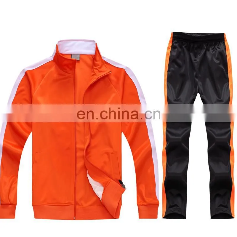 2017 Free Sample Contrast Color Taped Sleeves Tracksuits Bulk
