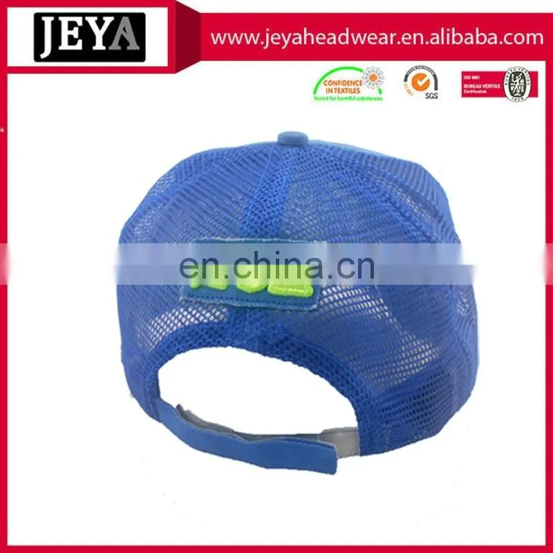 2016 factory wholesale selling embroidery baseball trucker led cap with led tube end cap customized