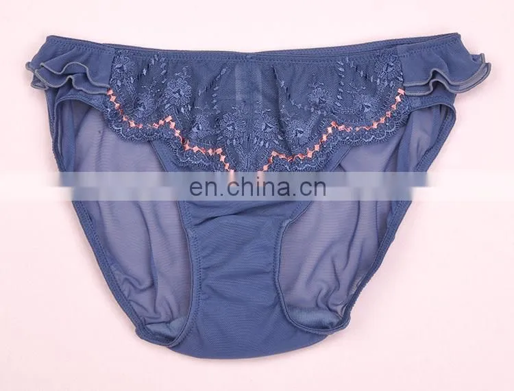 China Manufacturer Breathable Female Blue Underware