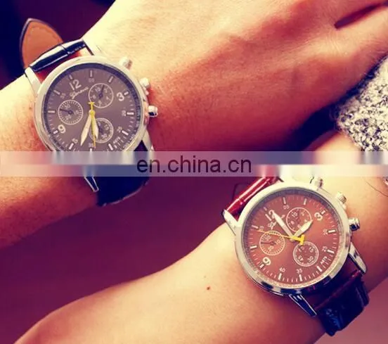 Luxury Men's Fashion Retro Leather Watches Bracelet Wristwatch Analog Quartz Wrist Watch
