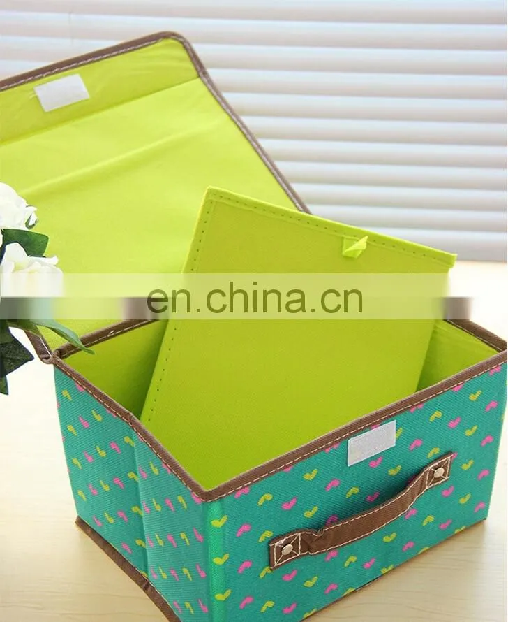 Hot sale Hear Parted Printed Foldable Non-woven Sundreis Organizer Storage Box
