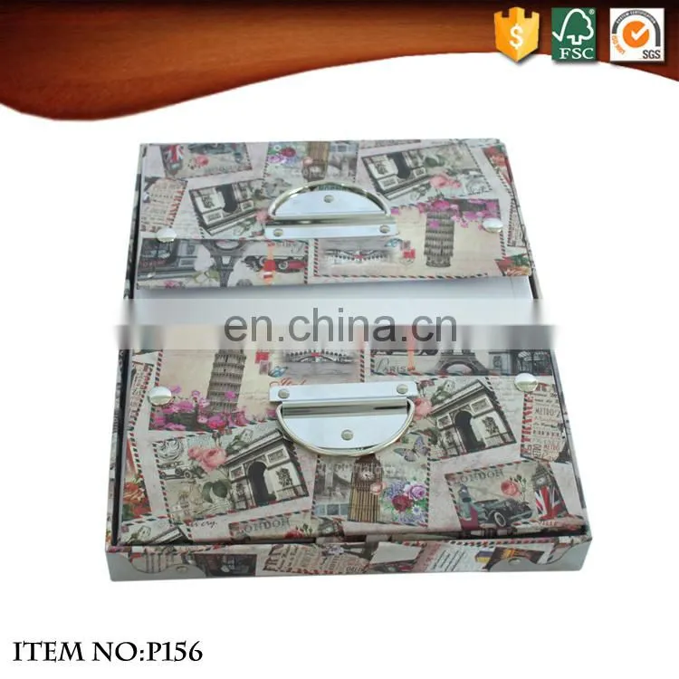 Large Volume Foldable Cardboard clothes toy Storage Box with Handles