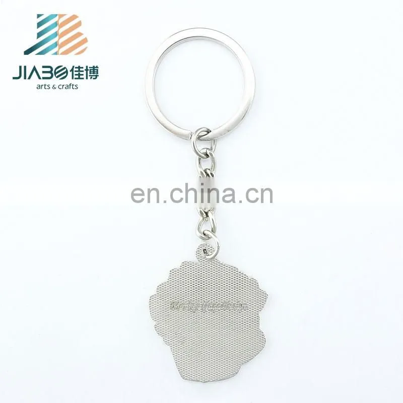 Jiabo custom potted plant beautiful flower metal keychain