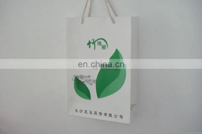 Logo printing black ivory bag for cloth packing