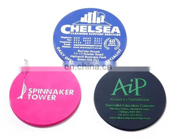 Cheap promotional custom printing logo cup pvc 3d rubber coaster