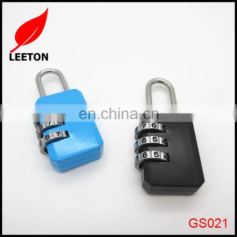 Factory supply colorful metal 3 4 digit combination padlock for bag
