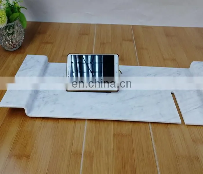 Acrylic hotel spa bath tray bathtub caddy tray table with phone holder rack