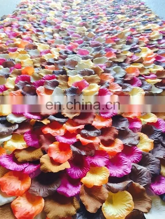 Silk Rose Petal Fall Wedding Aisle Runner