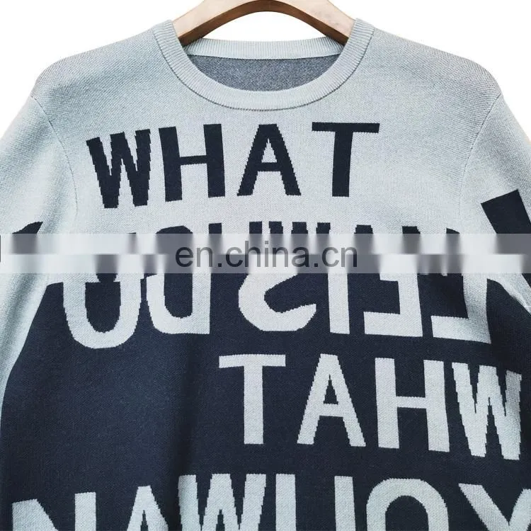 DiZNEW OEM Mens Wool Sweater jacquard Pullover Sweaters For Man