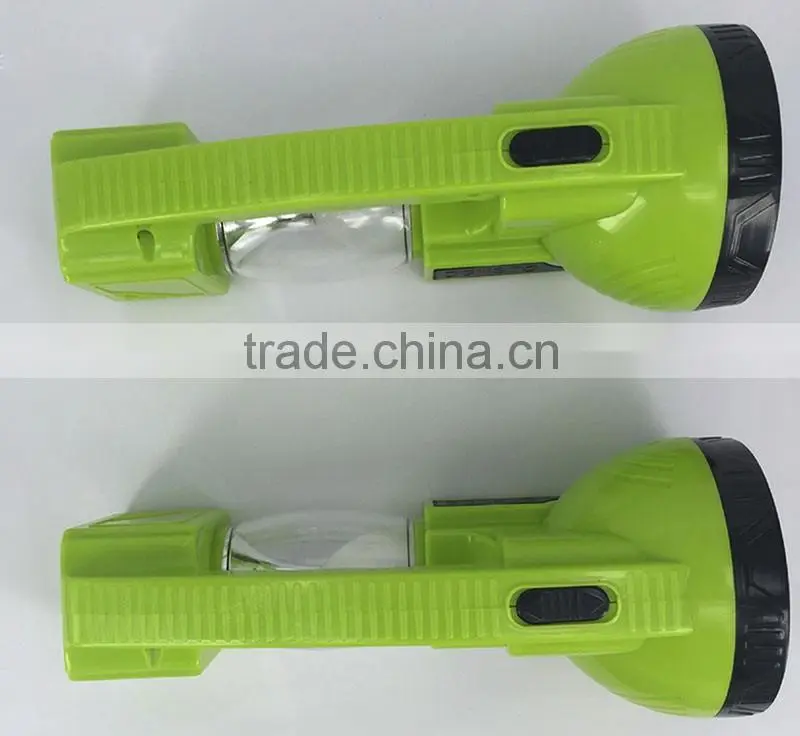 2 IN 1 multi purpose solar rechargeable plastic torch led light