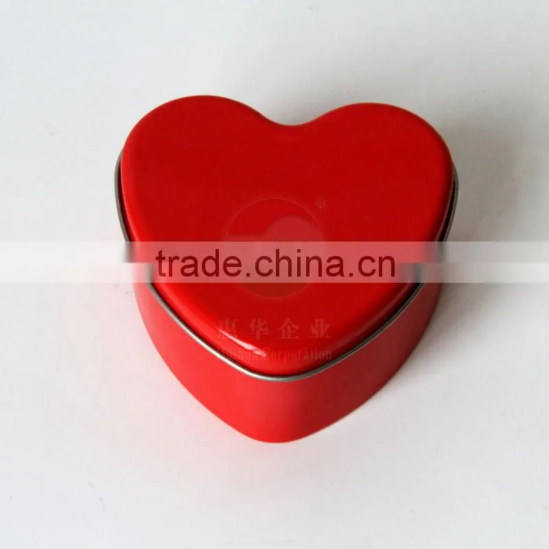 peach shape red tin box for gift chocolates