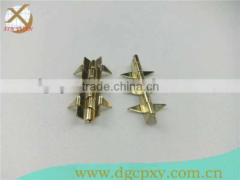 golden small box metal hinge for cigar wooden box