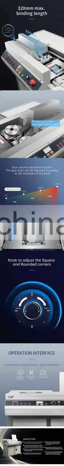 semi auto glue binding machine Printing Shop Use Double Mode 55mm Wireless Book Glue Binding Machine Automatic Glue