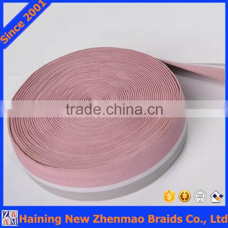 Favorable three color striped woven elastic hat bands