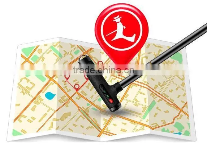 Durable trekking pole with GPS function