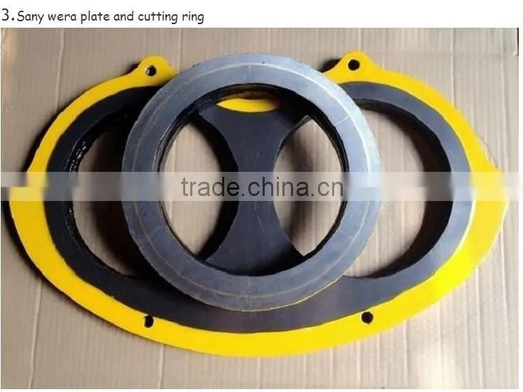 Putzmeister insert plate and wear ring for concrete pump